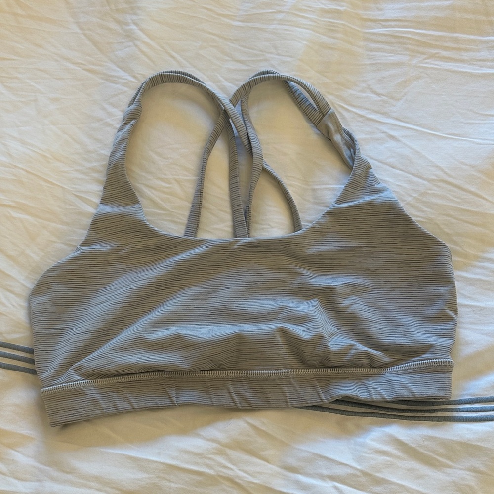 Lululemon Gray Striped Women's Sports Bra